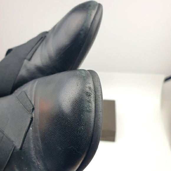 Thierry Rabotin Black soft leather size 42 elastic trim comfort office w… - Picture 14 of 16